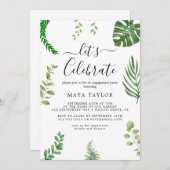 Sunflower Wreath Summer Party Kaart (Voorkant / Achterkant)