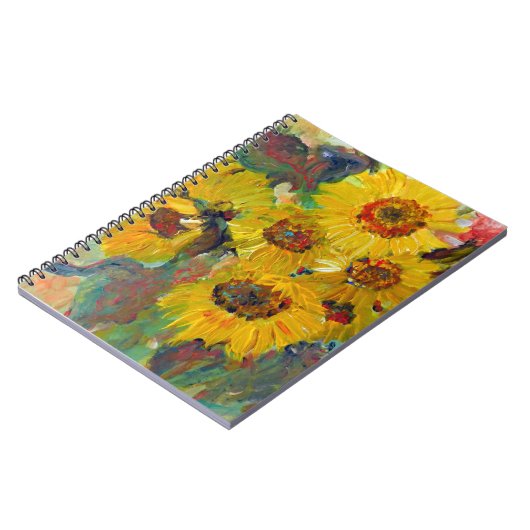 sunflower writing pad notitieboek (Linkerzijde)
