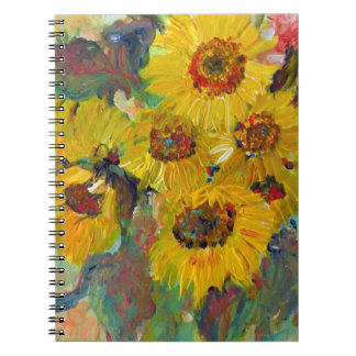 sunflower writing pad notitieboek