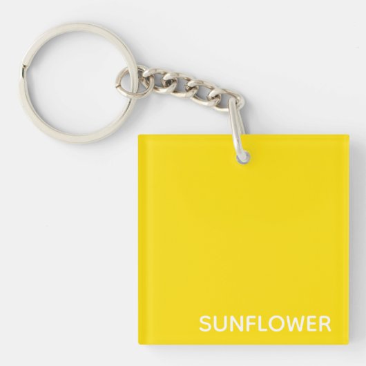 Sunflower Yellow Colour Name Sleutelhanger (Voorkant)