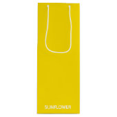 Sunflower Yellow Colour Name Wijn Cadeautas (Voorkant)