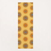 Sunflower Yellow Mandala Third Eye Art | Graphic Yogamat (Voorkant)