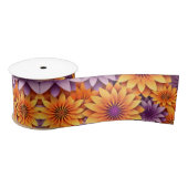 SunFlower Yellow Paarse Satijnen Lint (Spoel)