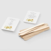 Sunflower Yellow Rustic Wedding Programme Handwaaier (Niet-gemonteerd)