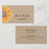 Sunflower Yoga Instructor Kraft Paper Visitekaartje (Voorkant / Achterkant)