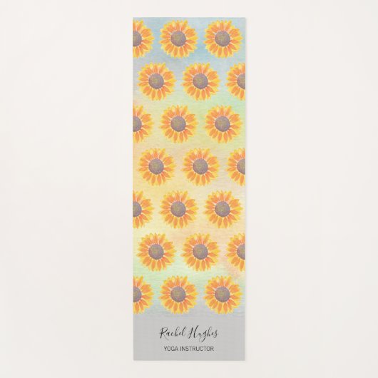 Sunflower Yoga Instructor Yogamat (Voorkant)
