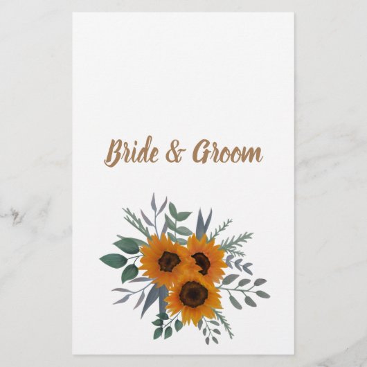 SUNFLOWER ZEI DAT ZE ZEI DAT ZIEKTEKAMERKAART FLYER (Achterkant)