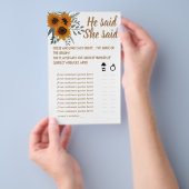 SUNFLOWER ZEI DAT ZE ZEI DAT ZIEKTEKAMERKAART FLYER (Hand)