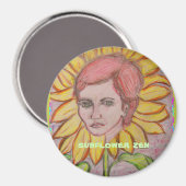 Sunflower Zen Magneet (Voorkant / Achterkant)