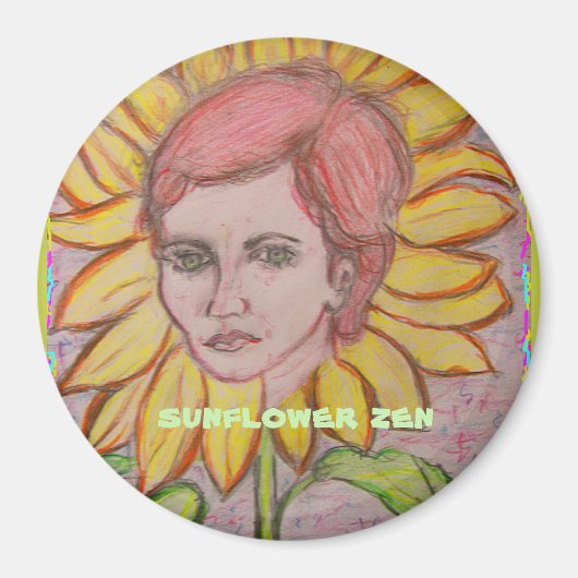Sunflower Zen Magneet (Voorkant)