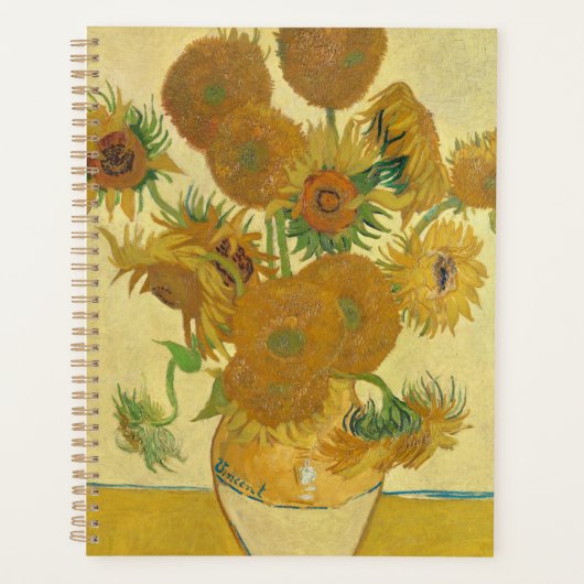 Sunflowers 1888 by Vincent van Gogh Planner (Voorkant)
