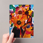 Sunflowers and chihuahua  acryl uitnodigingen (Insitu (Draagbaar))