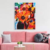 Sunflowers and chihuahua  canvas afdruk (Insitu (Woonkamer))