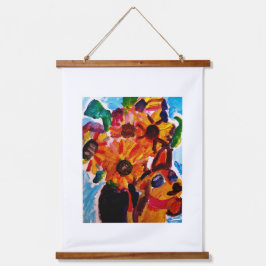 Sunflowers and chihuahua  hangend wandkleed