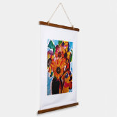 Sunflowers and chihuahua hangend wandkleed (Gebogen)