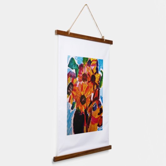 Sunflowers and chihuahua hangend wandkleed (Gebogen)