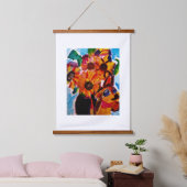 Sunflowers and chihuahua hangend wandkleed (Slaapkamer)