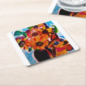 Sunflowers and chihuahua  kartonnen onderzetters (Schuin)