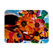 Sunflowers and chihuahua  magneet (Horizontaal)