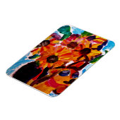 Sunflowers and chihuahua  magneet (Linkerzijde)