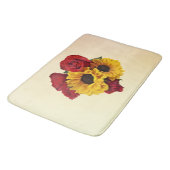 Sunflowers and Roses Bouquet Badmat (Gekanteld)