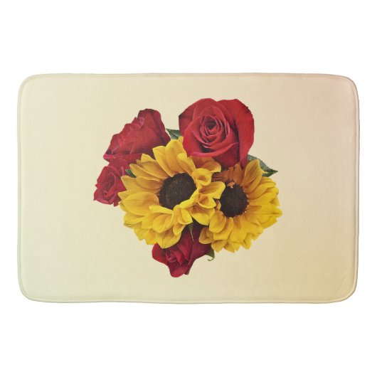 Sunflowers and Roses Bouquet Badmat (Voorkant)