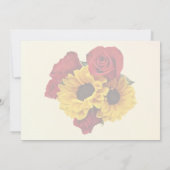 Sunflowers and Roses Bouquet Kaart (Achterkant)