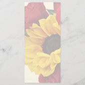 Sunflowers and Roses Bouquet Menu (Achterkant)