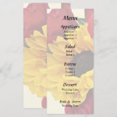 Sunflowers and Roses Bouquet Menu (Voorkant / Achterkant)