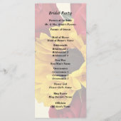 Sunflowers and Roses Bouquet Programmakaart (Achterkant)