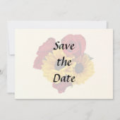 Sunflowers and Roses Bouquet Save The Date (Achterkant)