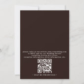 Sunflowers And Wood Rustic Country QR Code Wedding Kaart (Achterkant)