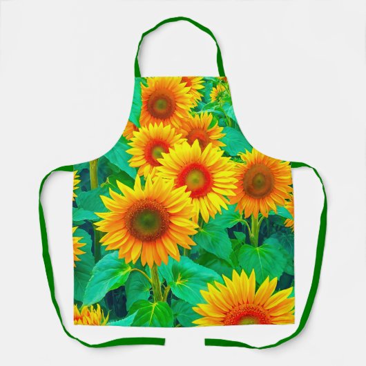 Sunflowers Apron Schort (Voorkant)