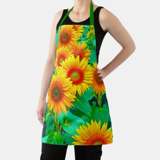 Sunflowers Apron Schort (Insitu)