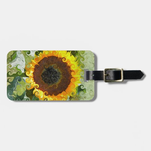 SUNFLOWERS BAGAGELABEL (Voorkant horizontaal)