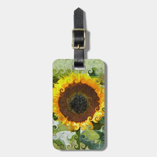 SUNFLOWERS BAGAGELABEL (Voorkant verticaal)