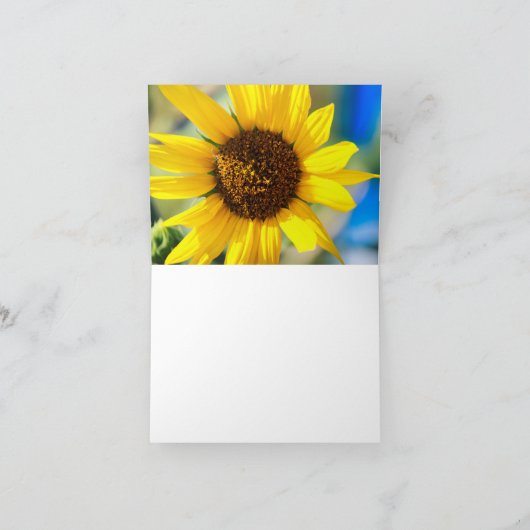 Sunflowers  bedankkaart (Binnen)