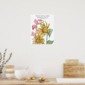 Sunflowers Bible Scripture 1 Thessalonians 5:11 Poster (Keuken)