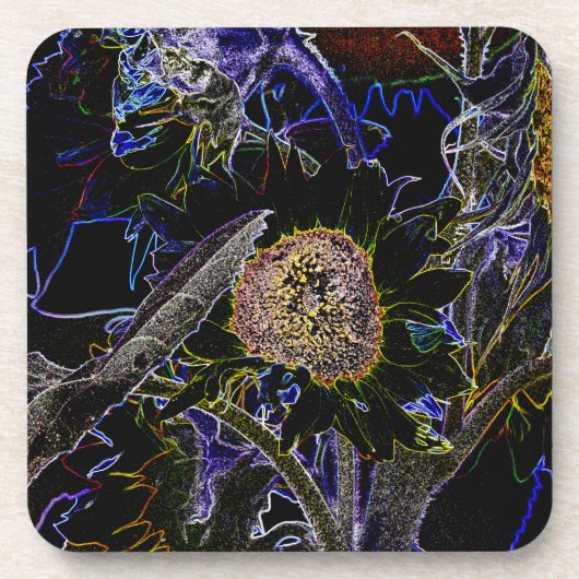 SUNFLOWERS BIER ONDERZETTER (Voorkant)