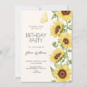 Sunflowers birthday kaart (Voorkant)