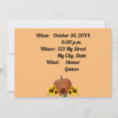  Sunflowers Black Cat Pumpkins Halloween Orange  Kaart (Achterkant)