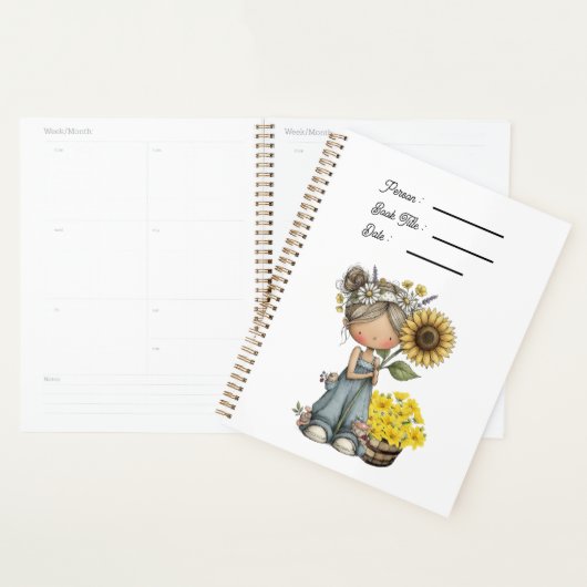  Sunflowers Book Cover Planner (Display)