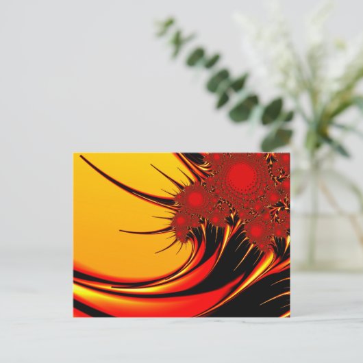 Sunflowers Brago-Mitchell Fine Fractal Art Briefkaart (Staand voorkant)