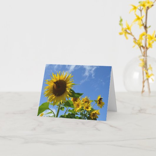 Sunflowers & Butterflies Kaart (Gele Bloem)