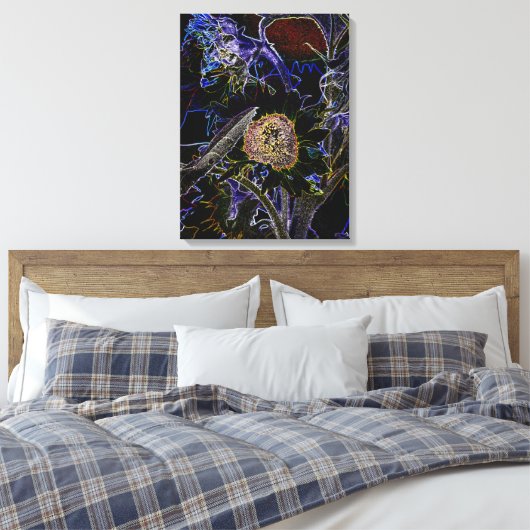SUNFLOWERS CANVAS AFDRUK (Insitu (Slaapkamer))