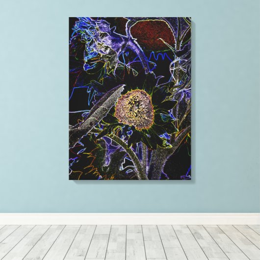 SUNFLOWERS CANVAS AFDRUK (Insitu (Houten vloer))