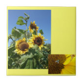 Sunflowers Ceramic Tile Tegeltje (Voorkant)