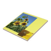 Sunflowers Ceramic Tile Tegeltje (Zijkant)