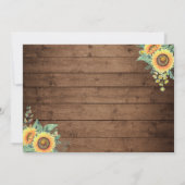 Sunflowers Cowgirl Boots Graduation Party Kaart (Achterkant)