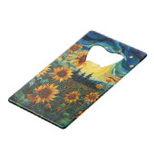 Sunflowers Creditkaart Flessenopener (Achterkant Gekanteld)